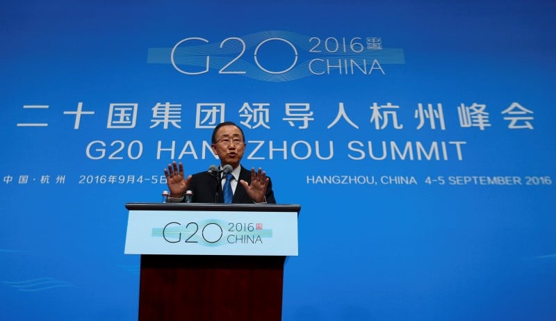 Ban ki-moon estime que le debat avec les climatosceptiques est termine