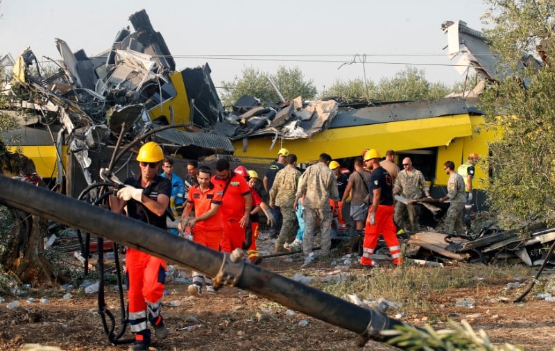 Le bilan de la collision de trains en italie s'alourdit