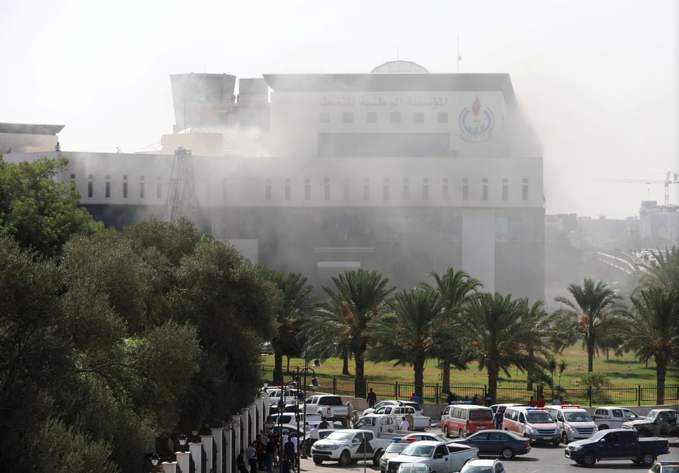 Attaque au siege de la compagnie petroliere libyenne