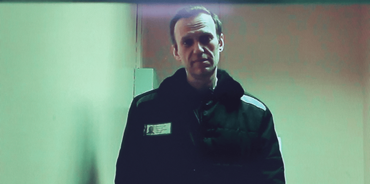 Alexei navalny lors d'une audience au tribunal de district de basmanny a moscou