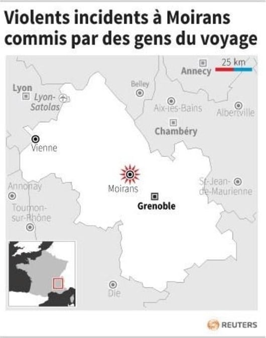 Violents incidents a moirans commis par des gens du voyage
