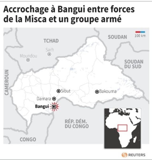 Accrochage à Bangui entre la Misca et un groupe armé, deux morts