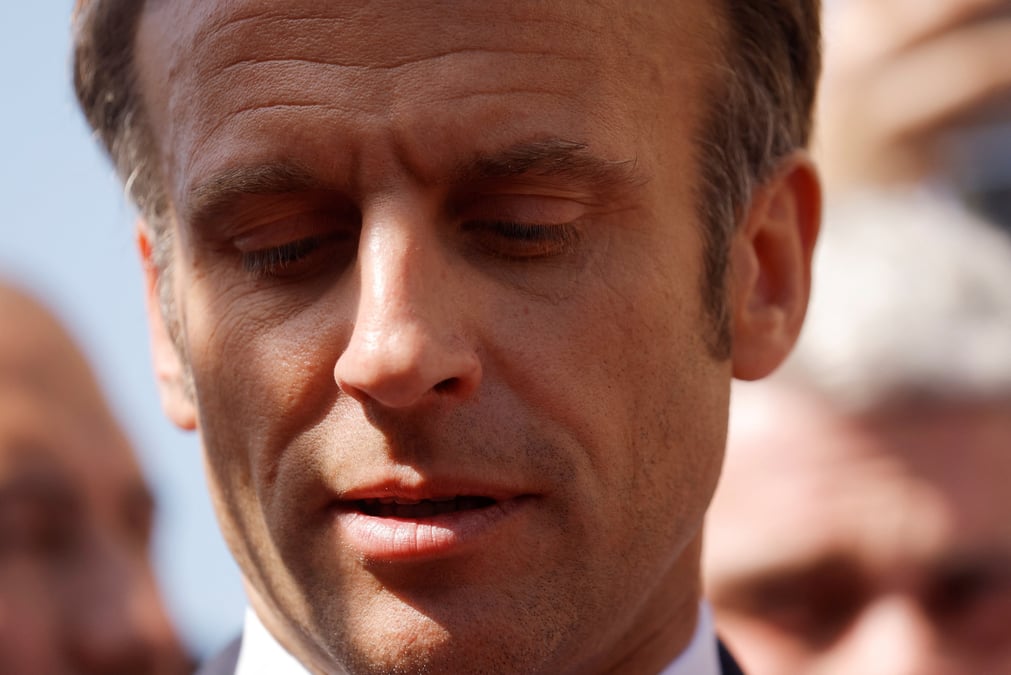 France 2022: pour macron, le deuxieme tour sera "un referendum" sur l'europe et sur la republique