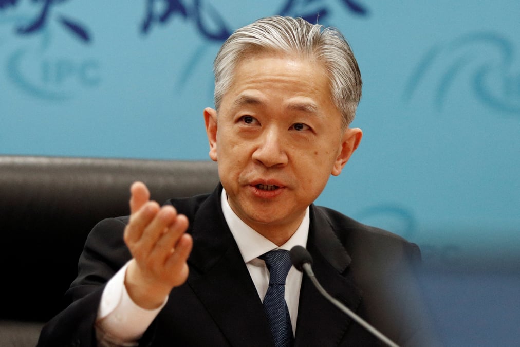 Le porte-parole du ministere chinois des affaires etrangeres, wang wenbin
