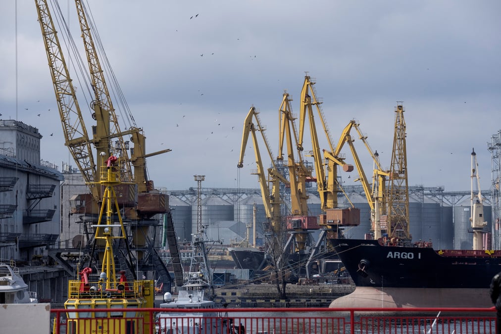 Un port d'exportation de cereales a odessa en ukraine