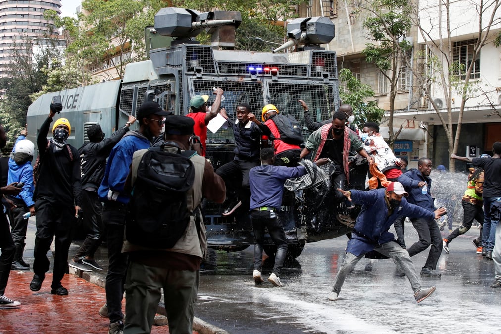 Manifestation contre le projet de loi de finances 2024/2025 a nairobi