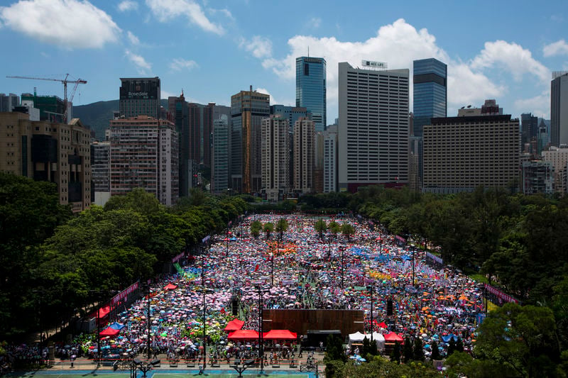 Manifestation pro-chinoise à Hong-Kong