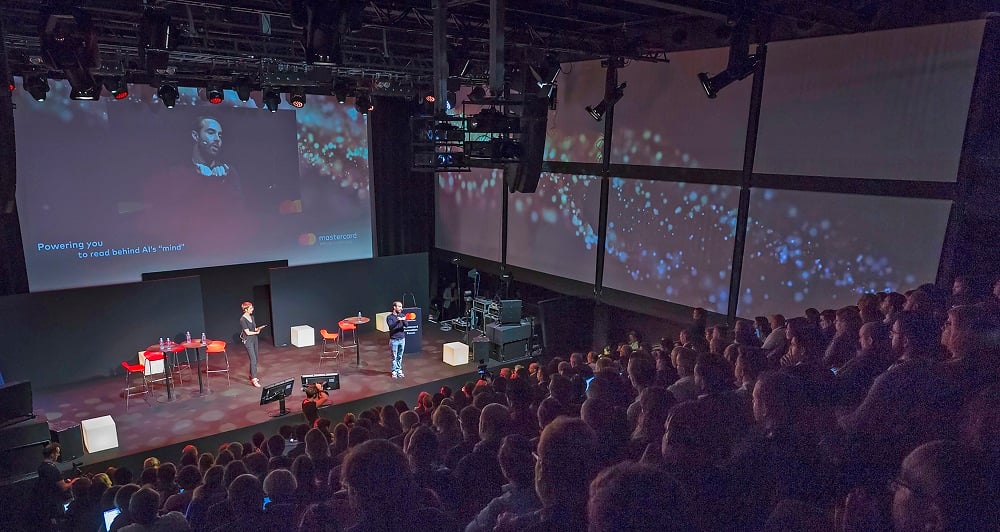 Lors du Mastercard Innovation Forum 2018.