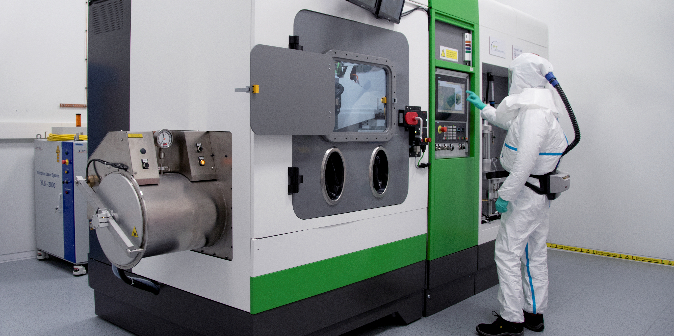Une machine de fabrication additive de l'IRT Saint-Exupéry de Toulouse, technologie jugée prioritaire par Aerospace Valley.