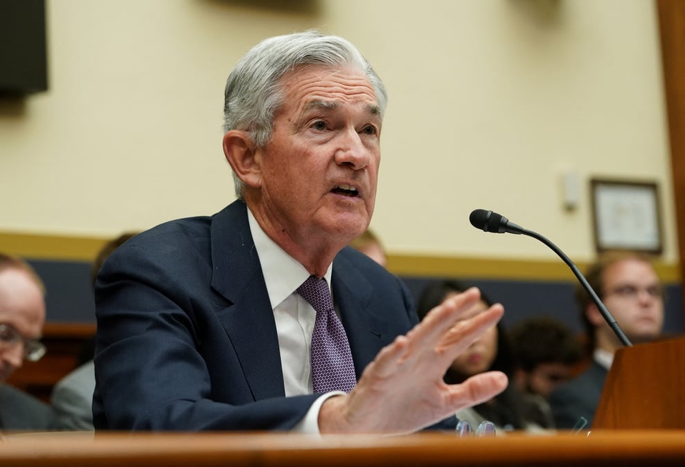 Le president de la reserve federale, jerome h. powell, temoigne lors d'une audition des services financiers