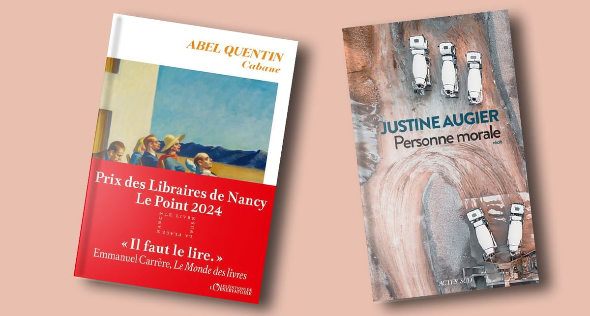 Abel Quentin et Justine Augier sont lauréats du prix du livre « La Tribune Dimanche » avec « Cabane » et « Personne morale ».