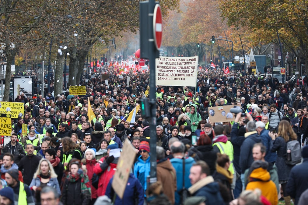 Ils étaient, au minimum, plus de 30 000 à Toulouse à manifester contre la réforme des retraites, jeudi 5 décembre.
