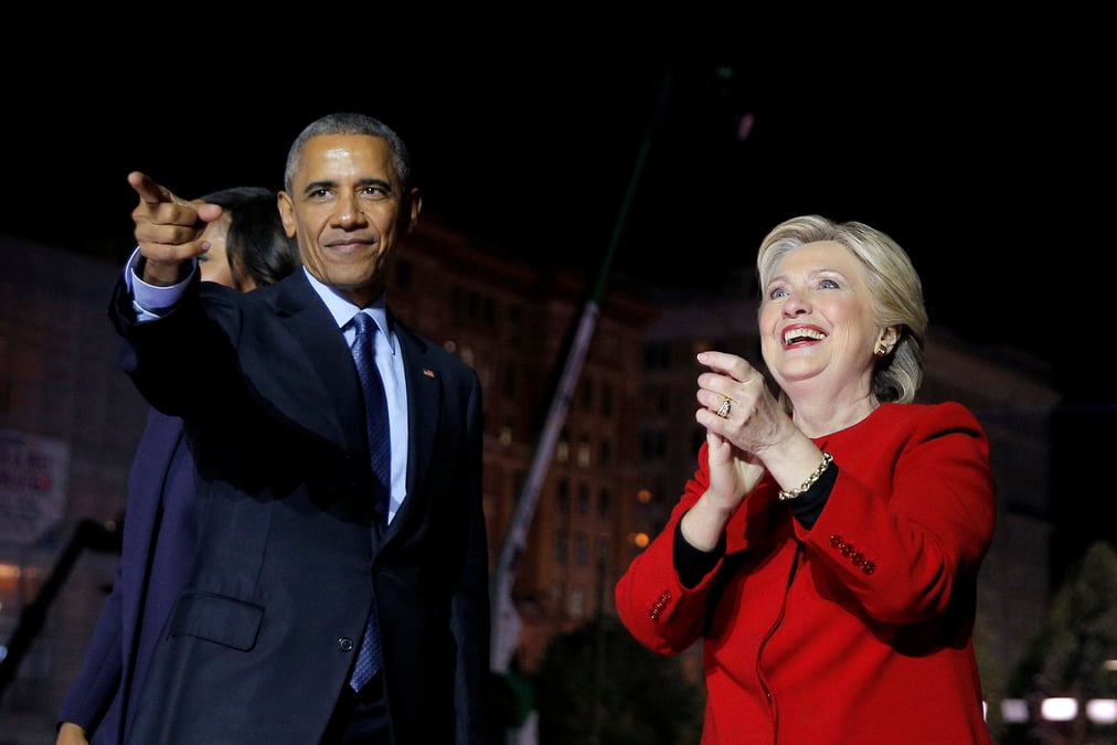 Obama et clinton appellent a l'unite derriere une presidence de trump