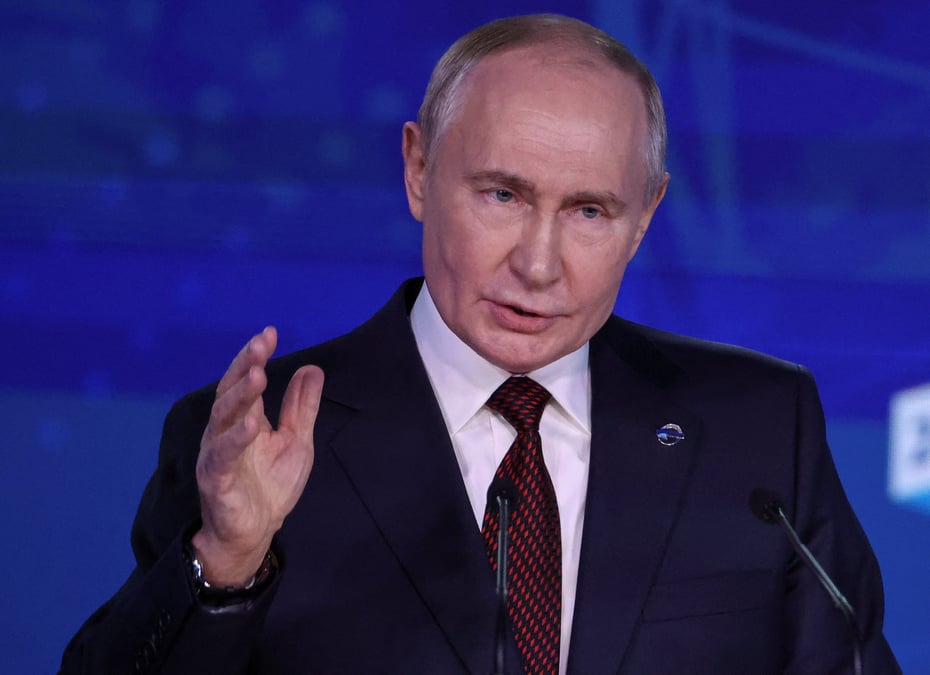 Le chef de l'etat russe vladimir poutine