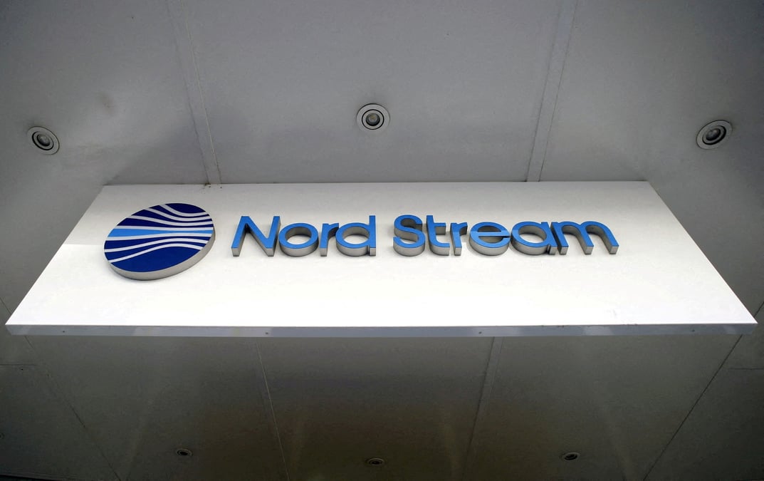 Le logo de nord stream au siege de nord stream ag a zoug