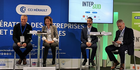 Lors du salon Intersud à Béziers, le 24 novembre 2021