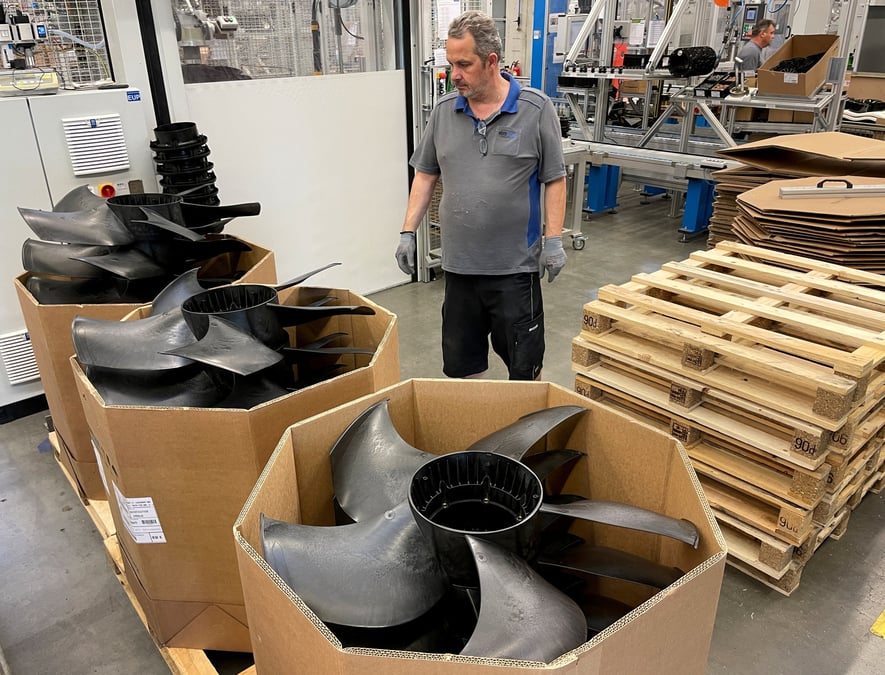 Une usine de moteurs electriques et de ventilateurs