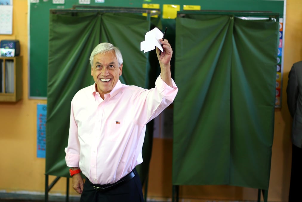 Le conservateur pinera donne vainqueur de la presidentielle