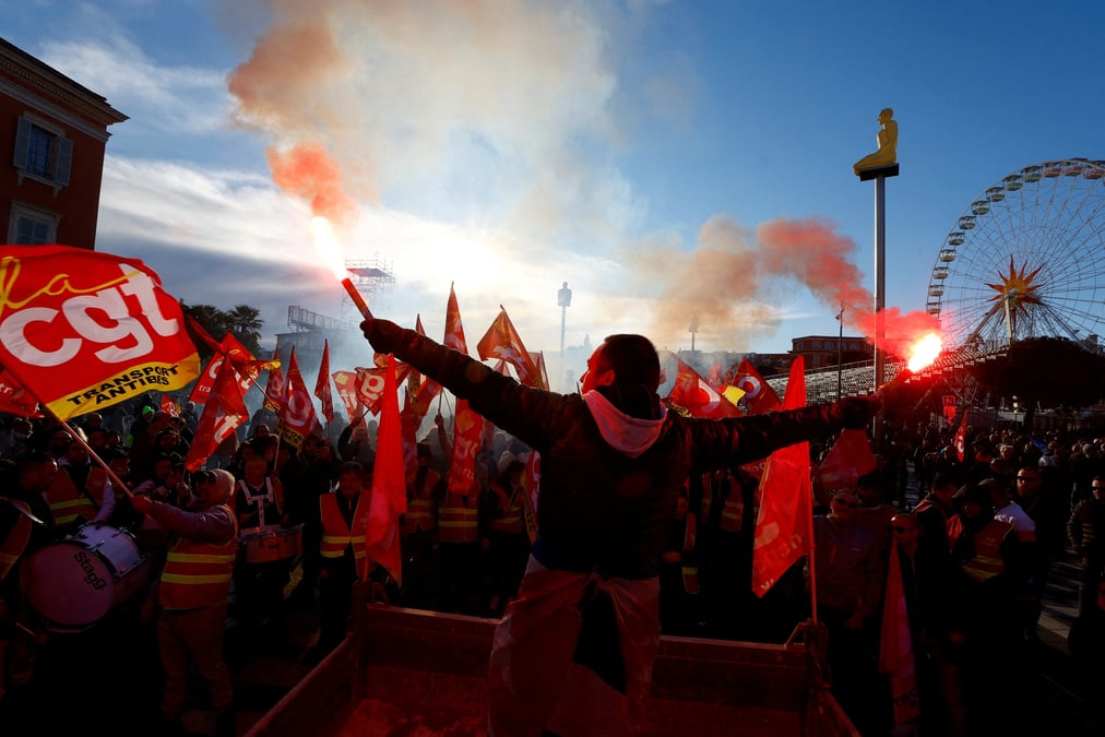 Greve nationale en france contre la reforme des retraites