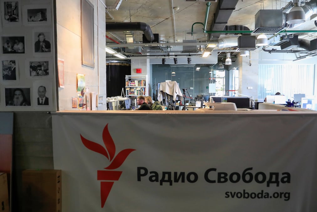 Les bureaux de la chaine radio free europe/radio liberty a moscou