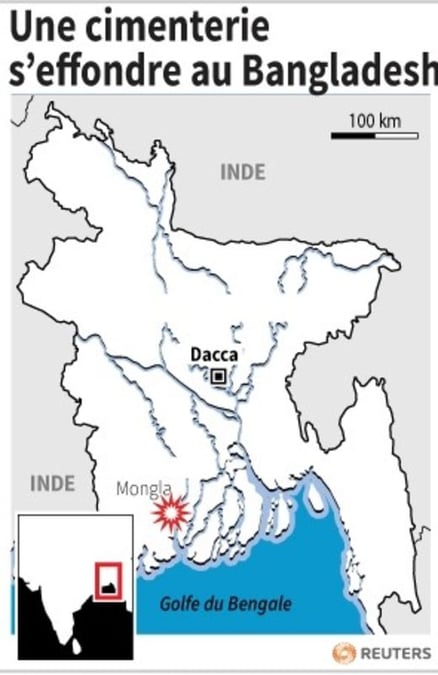 Une cimenterie s'effondre au bangladesh