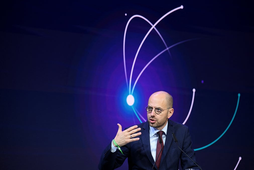 Le chancelier allemand scholz assiste a l'inauguration de la gigantesque usine d'electrolyse de siemens energy a berlin