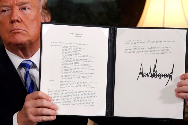 Nucleaire: israel, ryad et des pays du golfe saluent le retrait americain