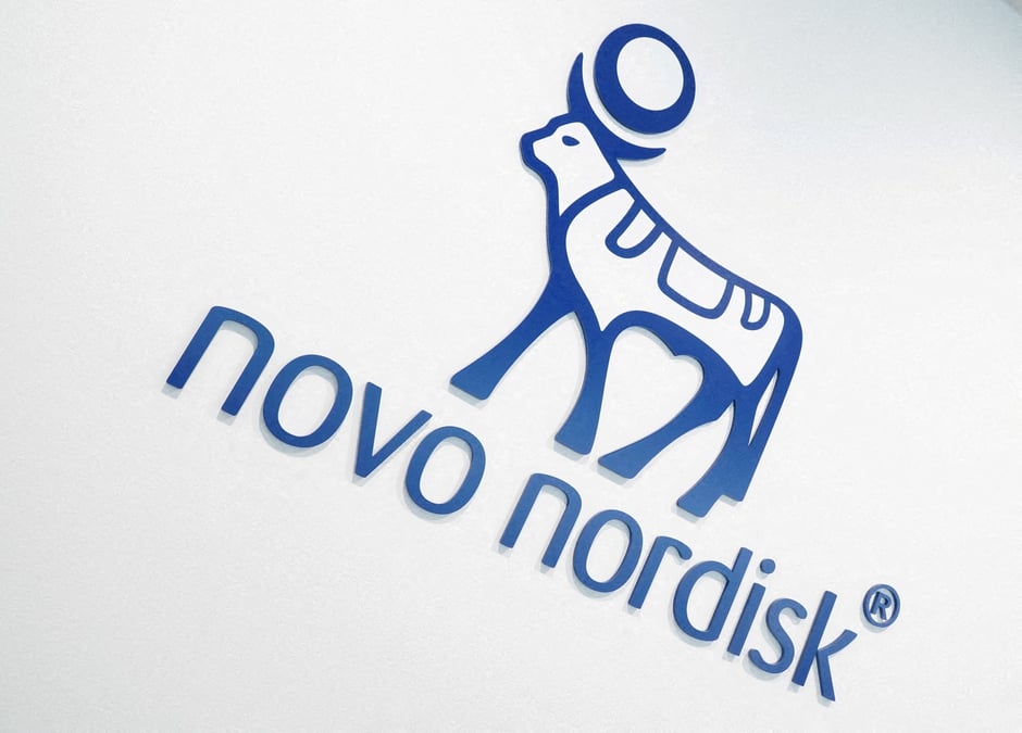 Photo d'archives: le logo du fabricant danois de medicaments novo nordisk