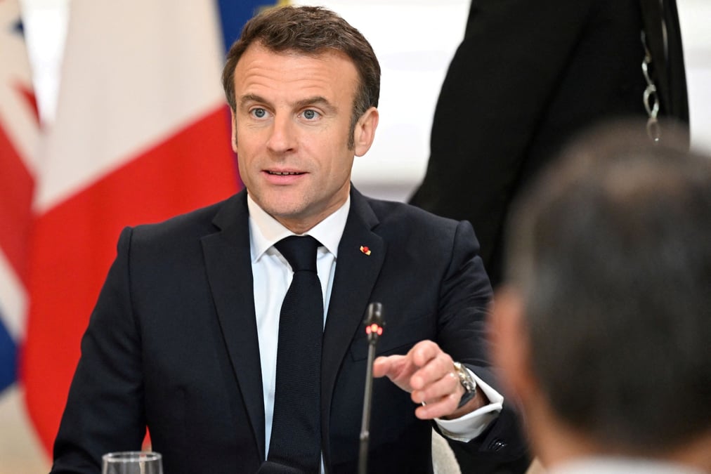 Emmanuel macron lors d'un sommet franco-britannique a paris