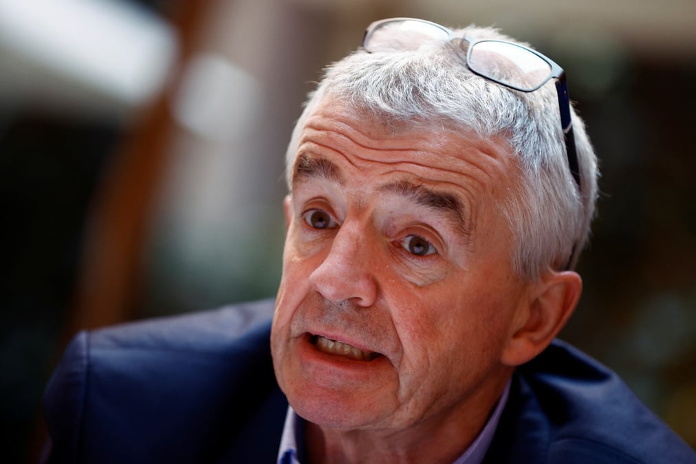 Michael o'leary, pdg de ryanair, lors d'une interview avec reuters a rome