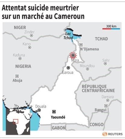 Attentat suicide meurtrier sur un marche au cameroun