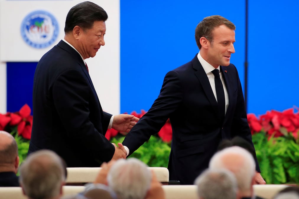 Macron appelle xi a consolider l'ouverture du marche chinois