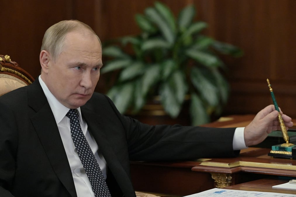 Photo d'archives du president russe vladimir poutine lors d'une reunion a moscou