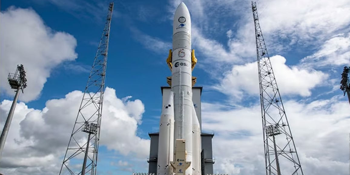 Photo d’Ariane 6 lors de son vol inaugural en juillet.