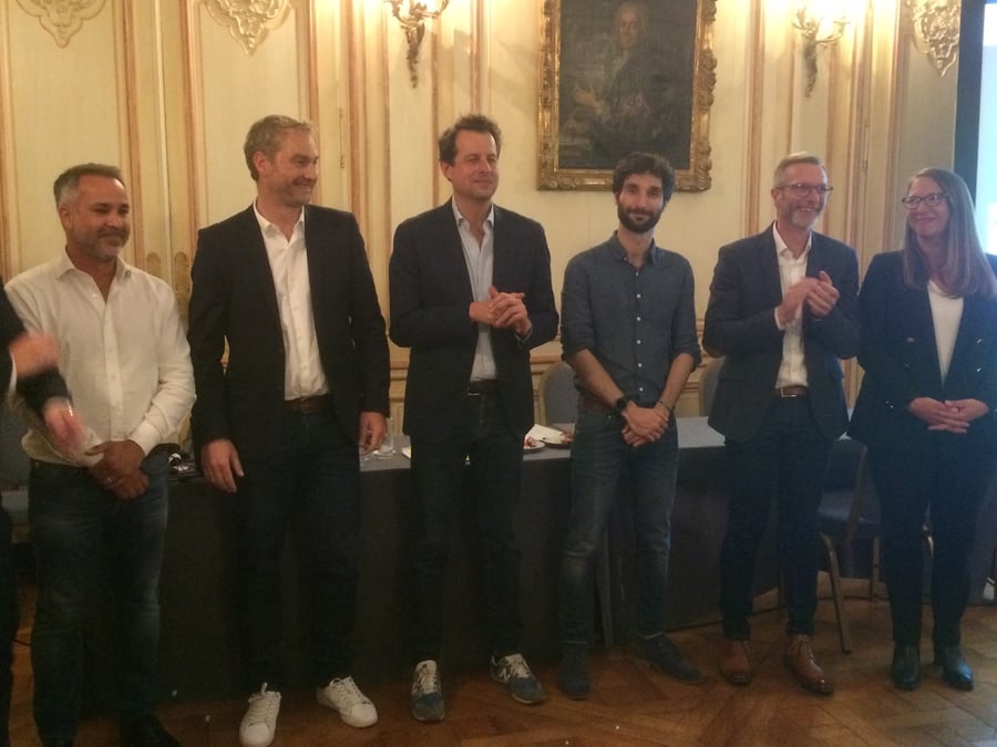 Julien Anselme, Guillaume-Olivier Doré, Cyril Texier, Bertrand Bussac, David Babin et Hélène Desliens, membres du comité de pilotage de French Tech Bordeaux