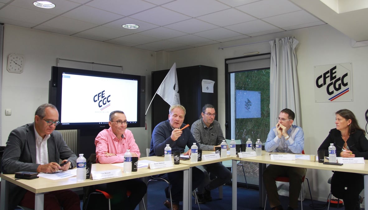 Le premier syndicat de la filière aéronautique CFE-CGC, tous collèges confondus, était à Nantes (Loire-Atlantique), mercredi 18 octobre.