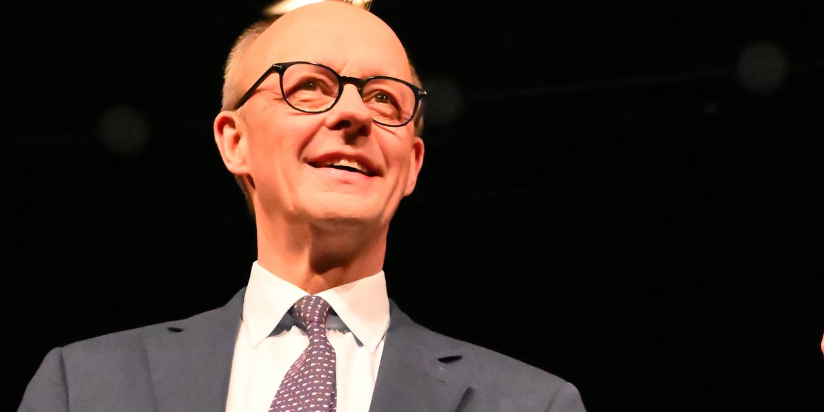 Friedrich Merz, chef de file de la CDU, en meeting à Sankt Ingbert (Sarre) le 6 février.