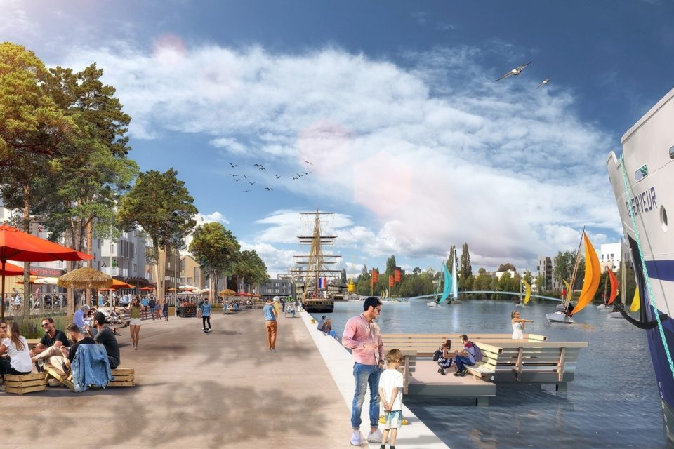 Vue d'artiste de ce à quoi devait ressembler le futur écoquartier