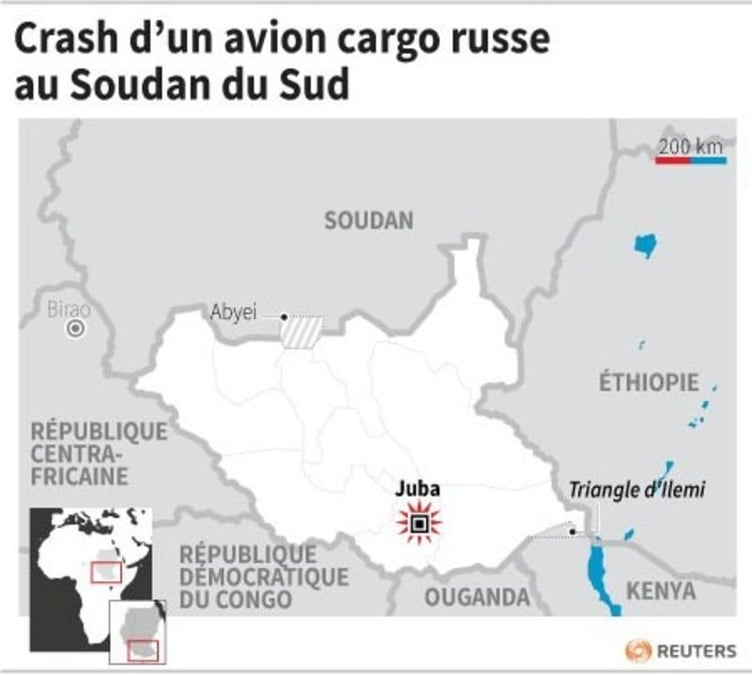 Crash d’un avion cargo russe au soudan du sud