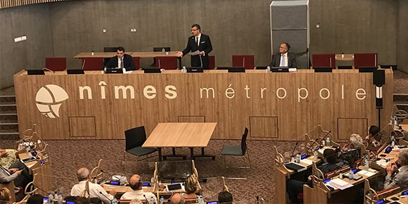 Conseil d'agglomération de Nîmes Métrople, le 21 sept 2020