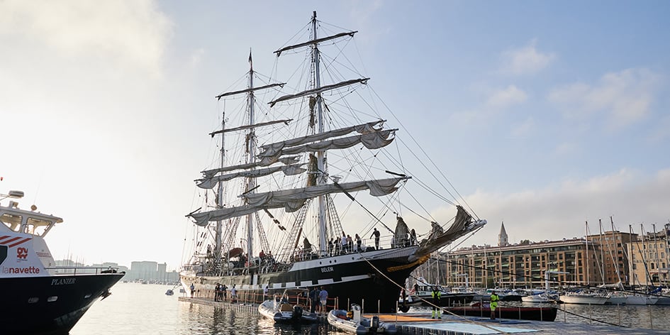 Le « Belem », le dernier trois-mâts français, amènera la flamme olympique d’Athènes à Marseille le 8 mai 2024.