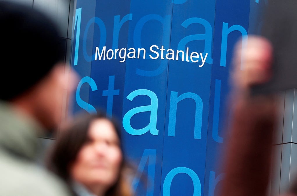 Le logo de morgan stanley est vu a new york
