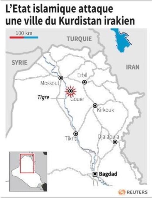 L’etat islamique attaque une ville du kurdistan irakien