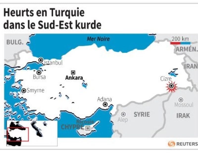 Heurts en turquie dans le sud-est kurde