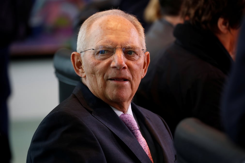 L'ancien ministre des finances allemand wolfgang schauble