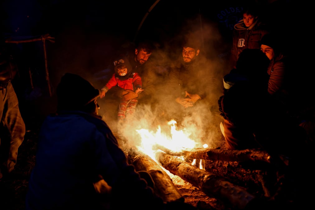 Migrants bloques dans le froid