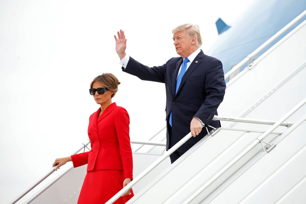 Trump est arrive a paris pour une visite riche en symboles