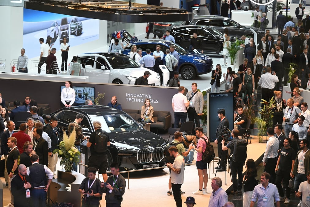 Un evenement un jour avant le salon de l'automobile de munich, en allemagne