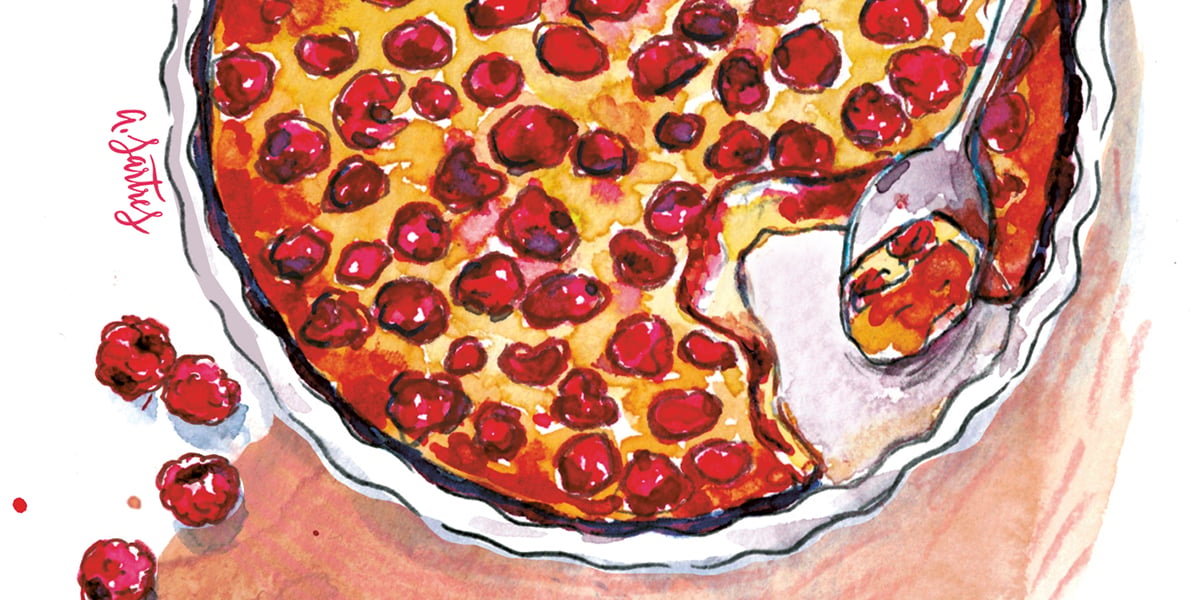 Clafoutis aux framboises