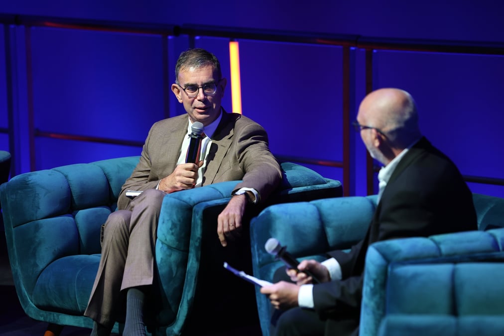 François Jacq, nouveau PDG du Cnes, interrogé par Michel Cabirol au Space Forum.